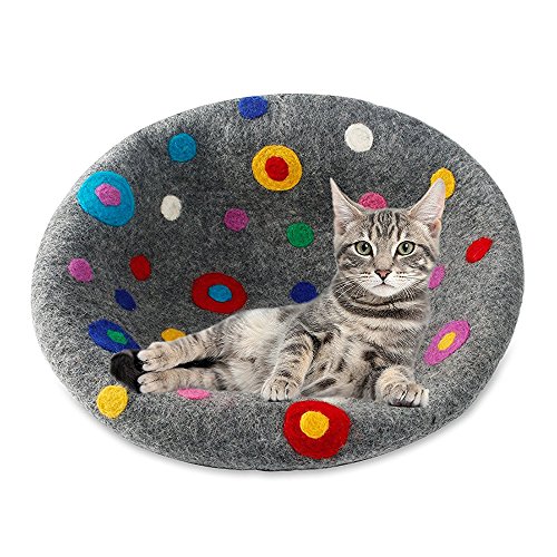 Cool Wool Cat Cave Bed Relax Station House (Large)
