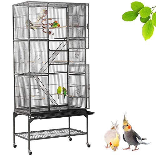 Yaheetech 69''H Extra Large Bird Cage for Mid-Sized Parrots