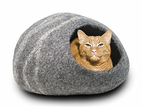 MEOWFIA Premium Felt Cat Cave Bed (Large)