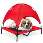 Reliancer Large 36" Elevated Dog Cot with Canopy Shade