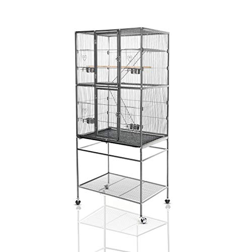 LAZY BUDDY 63" Bird Cage Large Wrought Iron Bird Cage