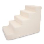 Best Pet Supplies Foam Pet Stairs/Steps, 5-Step, Lambswool