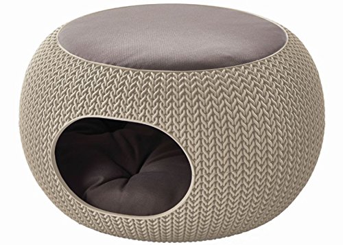 Keter by Curver 22.7" x 22.3" x 13" Knit Cozy Luxury Lounge Bed