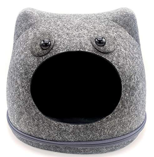 Welaxy Felt pet House Bed Caves for Cat Cozy Sleeping Cave