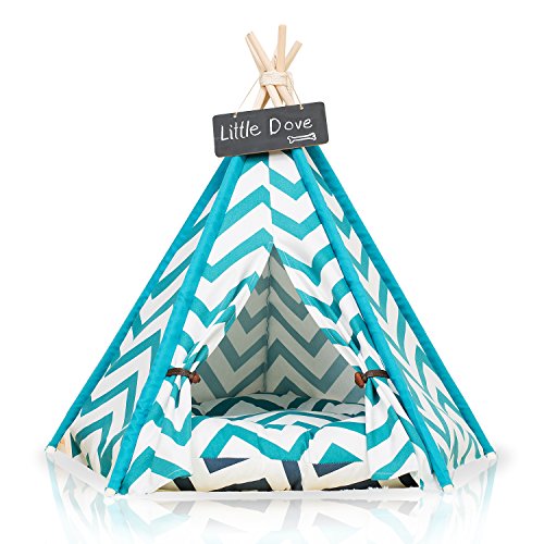 little dove Pet Teepee Dog(Puppy) & Cat Bed - Portable Pet Tent