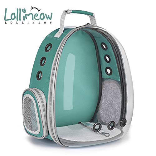 Lollimeow Pet Carrier Backpack,Space Capsule Transparent Backpack
