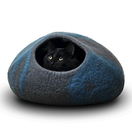 CatGeeks Premium Felt Cat Cave (Large) - All-Natural 100% Merino Wool