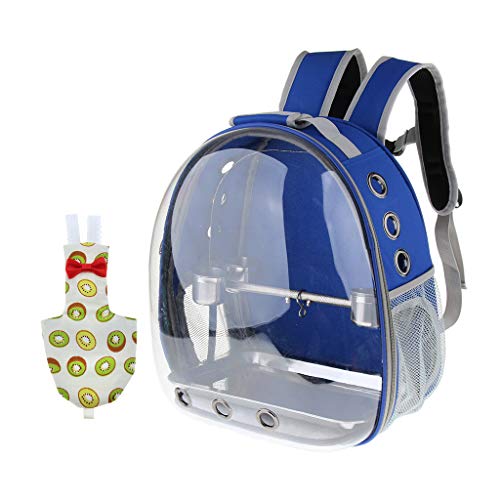Kesoto Clear View Transport Bag Pet Parrot Outdoor Travel Backpack