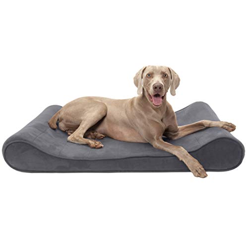 FurHaven Pet Dog Bed | Orthopedic Microvelvet Luxe Lounger Pet Bed