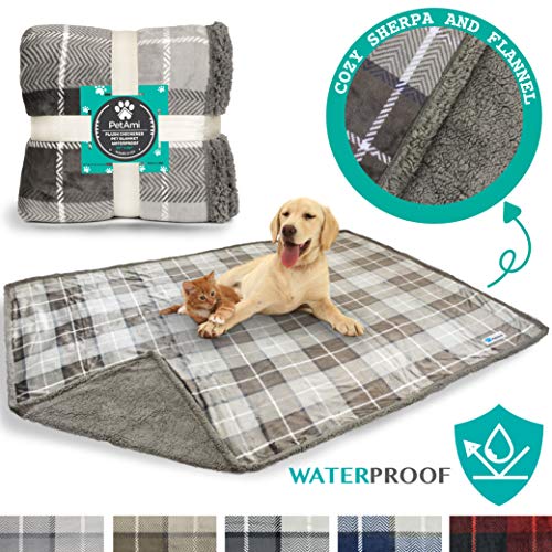PetAmi Waterproof Dog Blanket for Bed, Couch, Sofa