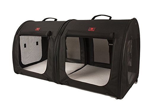One for Pets Fabric Portable 2-in-1 Double Pet Kennel/Shelter