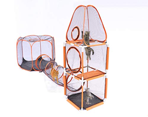 yfdshangmao Portable 3 in 1 Composite pet Play House