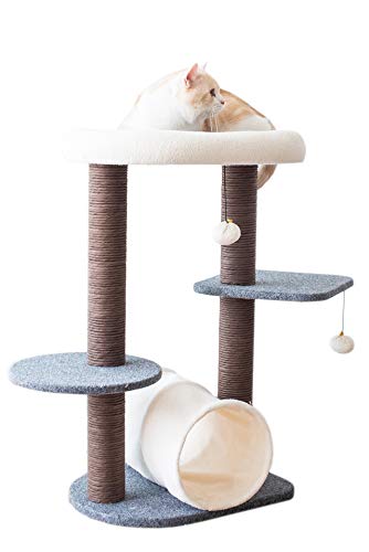 PetPals Cat Tree Cat Tower for Activity with Tunnel and Toy Ball