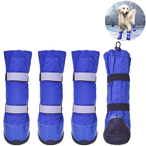 HiPaw Winter Water Resistant Dog Boots Nonslip Rubber Sole