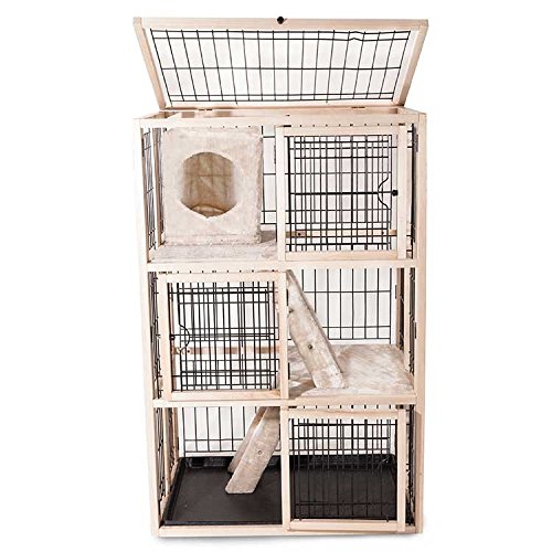 Majestic Pet Products Multi-Level Cat Kennel and Playpen Cage Condo House