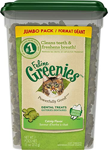 Greenies Feline Dental Cat Treats, Catnip, 11 Ounce