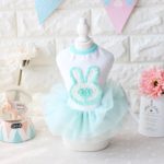 Cotton Princess Party Rabbit Blue Girl Female Dog Dress