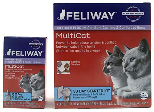 Feliway MultiCat Pheremone Diffuser & 2 Refills Cat Calming
