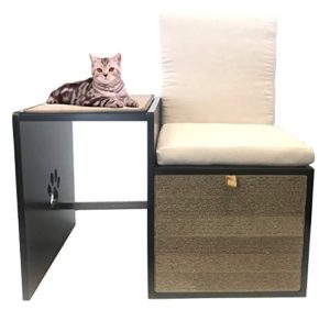 Penn Plax Cat Walk Love Seat with Scratching Post & Pad Plus