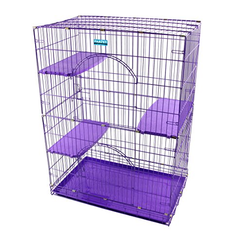 PARPET Foldable Cat Wire Cages/Pet Playpen,2 Door