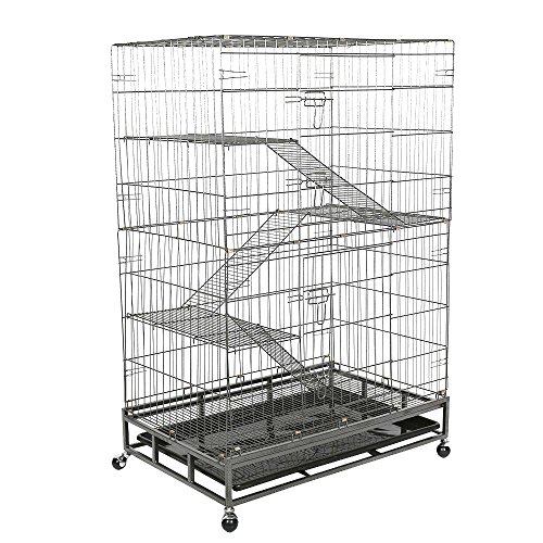 Livebest Folding 4-Tier Pet Cage Indoor Cat Rabbit Small Animal Cage