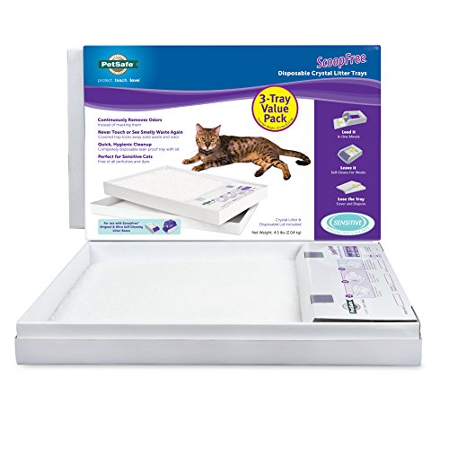 PetSafe ScoopFree Cat Litter Box Tray Refills with Sensitive Non Clumping Crystals