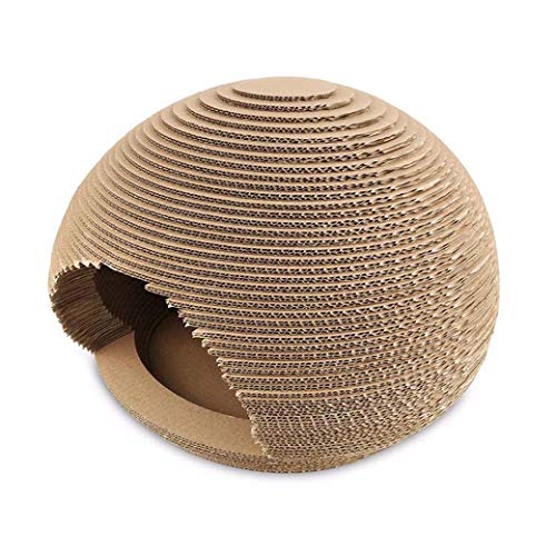 GLMAMK Sphere Cat Nest, Corrugated Paper Scratching Pads for Cats
