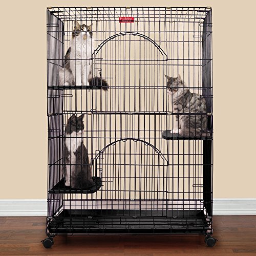 ProSelect Foldable Cat Cages 48" High-Black