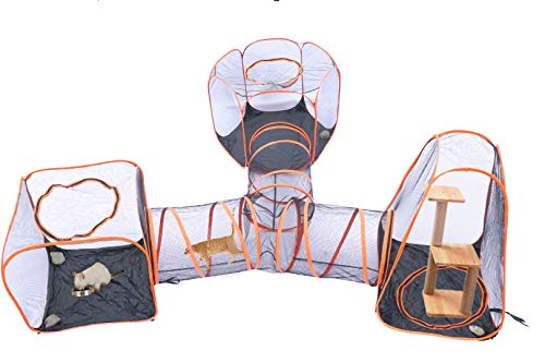 Compound Pet Play House, Portable 4 in 1 Pet Tent