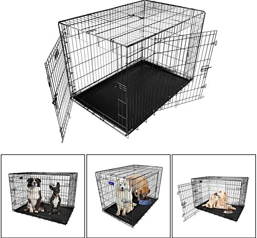iMounTEK Folding Metal Pet Dog Puppy Cat Cage