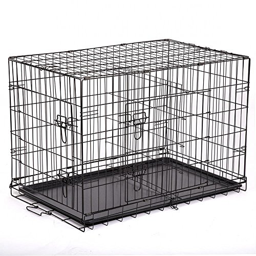 BestPet 48" Pet Kennel Cat Dog Folding Steel Crate Playpen Wire Metal Cage