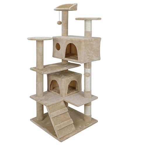 ZENY 51'' Cat Tree with Sisal-Covered Scratching Posts