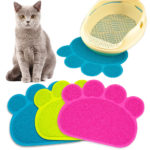 Paw Print Dog Cat Litter Mat Puppy Kitty Dish Feeding