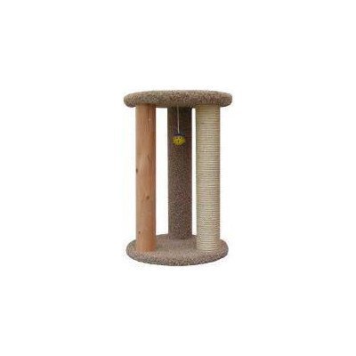 New Cat Condos Premier Round Multi Scratcher, Brown