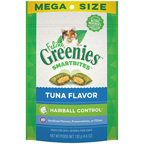 FELINE GREENIES SMARTBITES Hairball Control Natural Cat Treats Tuna Flavor