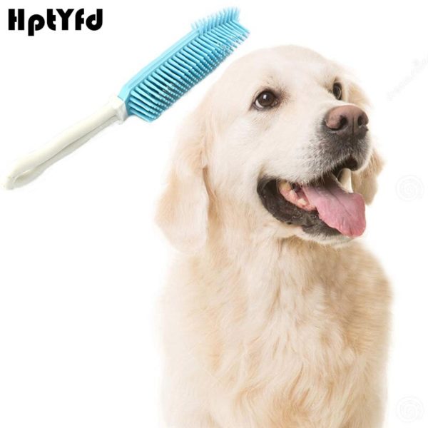 Pet Dog Bath Brush Cat Puppy Sticky Hair Removal