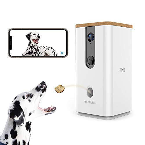 Vbroad Smart Pet Camera Treat Dispenser, 2.4G WiFi Remote Camera Monitor