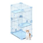 PetPals Wirehouse-Two Levels Sky Blue Cat Cage