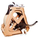 V.JUST Cat Scratching Posts Board Scratch Cat Exercise Wheel