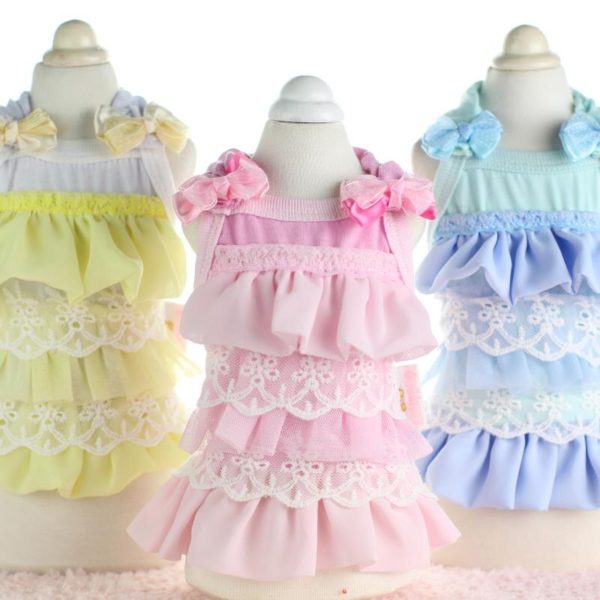 Sweet Princess Lace Dog Dresses Girls Clothing for Dogs Clothes