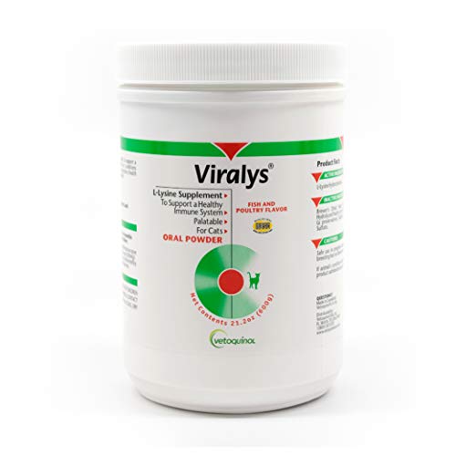 Vetoquinol Viralys L-Lysine Supplement for Cats, 21oz/600g