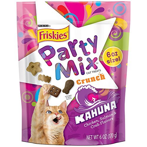 Friskies Party Mix Cat Treats, Kahuna Crunch, Chicken, Salmon & Crab Flavors