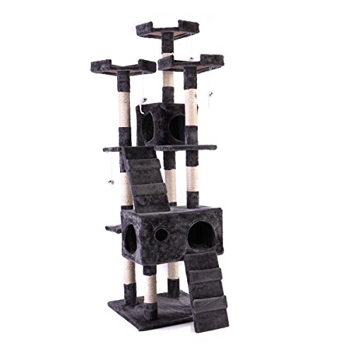 LAZYMOON 67" H Medium Cat Acitivity Tree Tower Condo Furniture