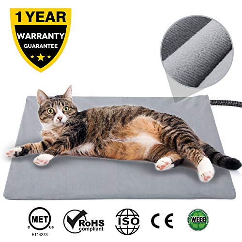 Pet Heating Pad for Cats Dogs,17.7''x15.7''Soft Indoor Pet Electric Blanket with Temperature Control Waterproof,Animal Bed Warmer House Heater Heated Floor Mats,Whelping Supplies for Pregnant Cat,Dog
