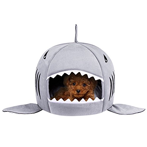 Washable Shark Pet House Cave Bed for Small Medium Dog Cat