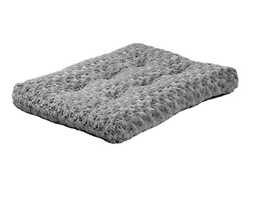 Plush Pet Bed | Ombré Swirl Dog Bed & Cat Bed | Gray 23L x 18W x 1.75H -Inches for Small Dog Breeds