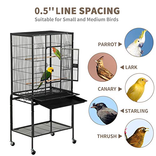 SUNCOO 53 in Large Flight Cage with Detachable Stand