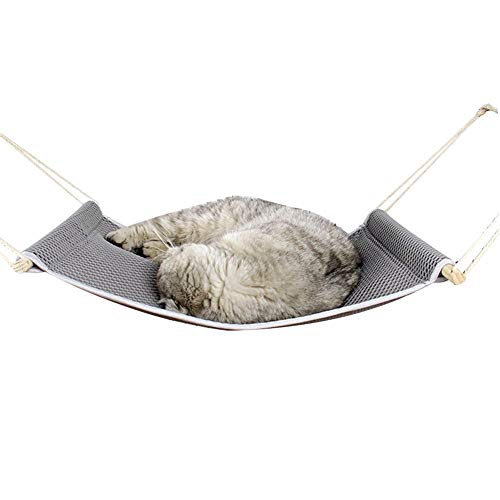 LEHOPE Wooden Cat Cage Hammock,Hanging Bed for Cat