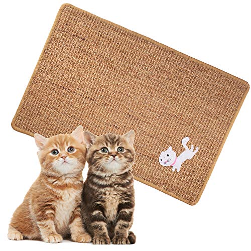 Cat Scratching Mat, Natural Sisal Cat Scratch Mat, Anti Slip Cat Scratcher Pad
