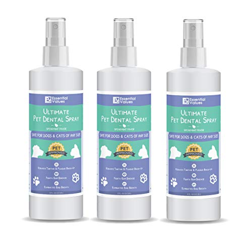 Essential Values 8 OZ Pet Dental Spray (3 Pack) & Water Additive